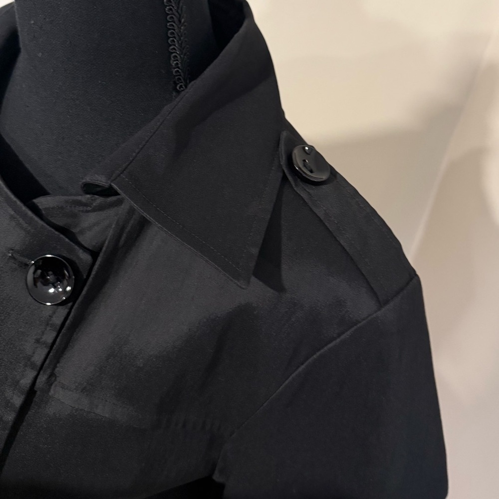 Samuel Dong Classic Black Trench Coat - Picture 3 of 10
